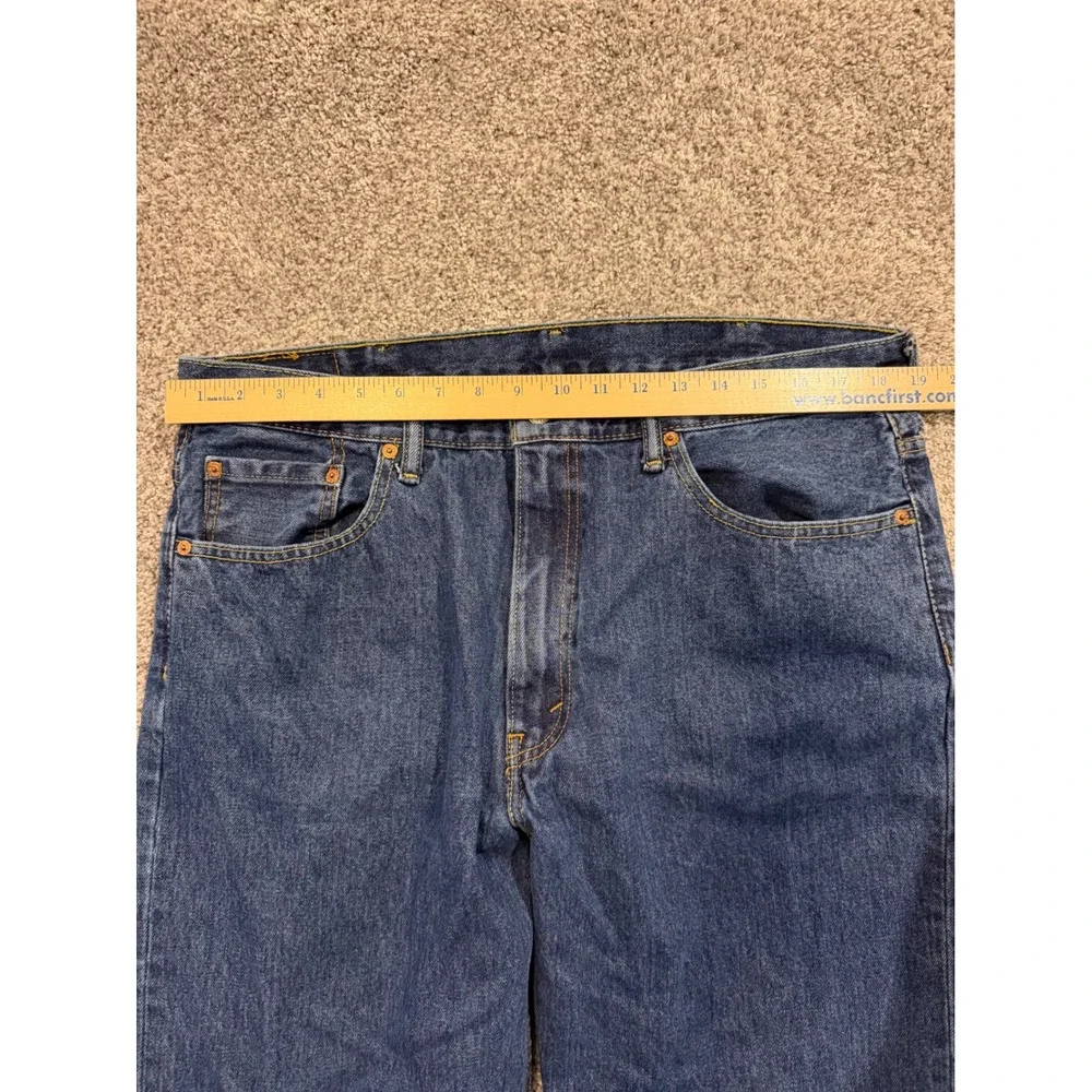 Levis 550 Jeans Mens 38x32 Blue Relaxed Fit Tapered Leg Dark Wash Denim